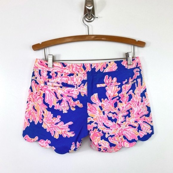Lilly Pulitzer Blue 5" Buttercup Scallop Hem Short - Picture 6 of 9